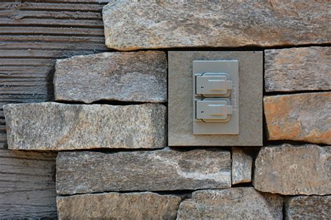 electrical boxes for stone|stone veneer boxes.